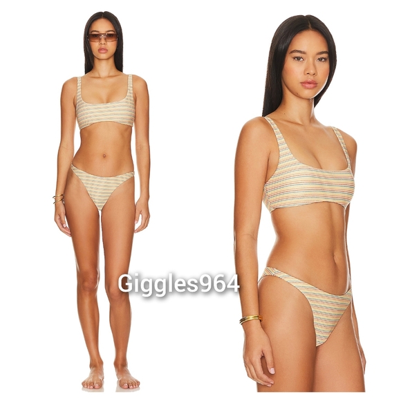 L*Space Prince Camacho Bikini Set Shimmer Riviera Stripe - Picture 3 of 3